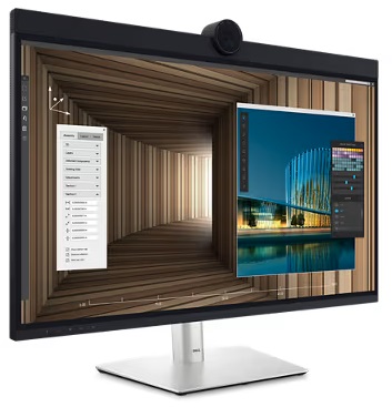 Dell U3224KB monitor with integrated webcam above the display