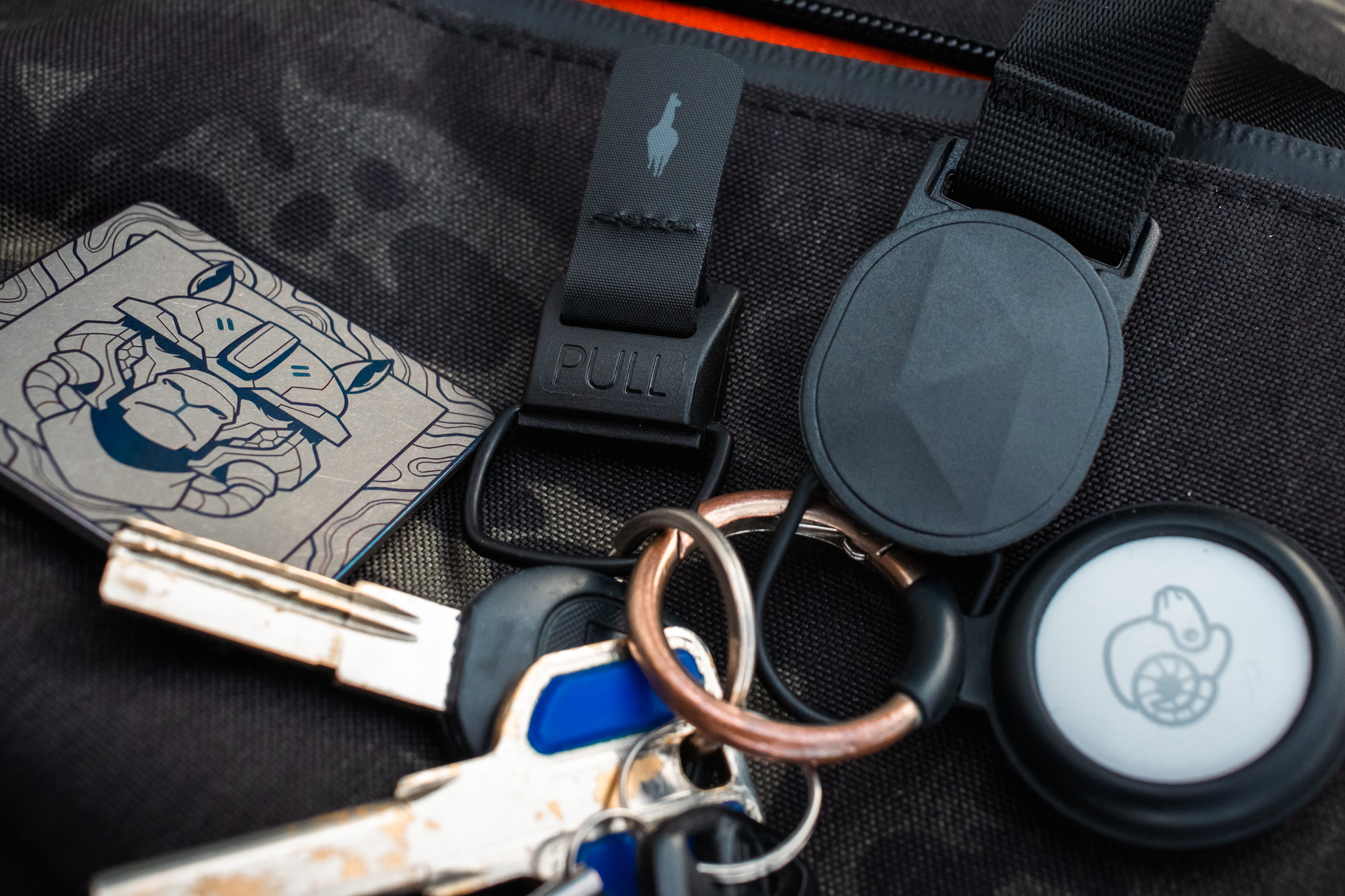 MOD and HUB magnetic fittings on a keychain