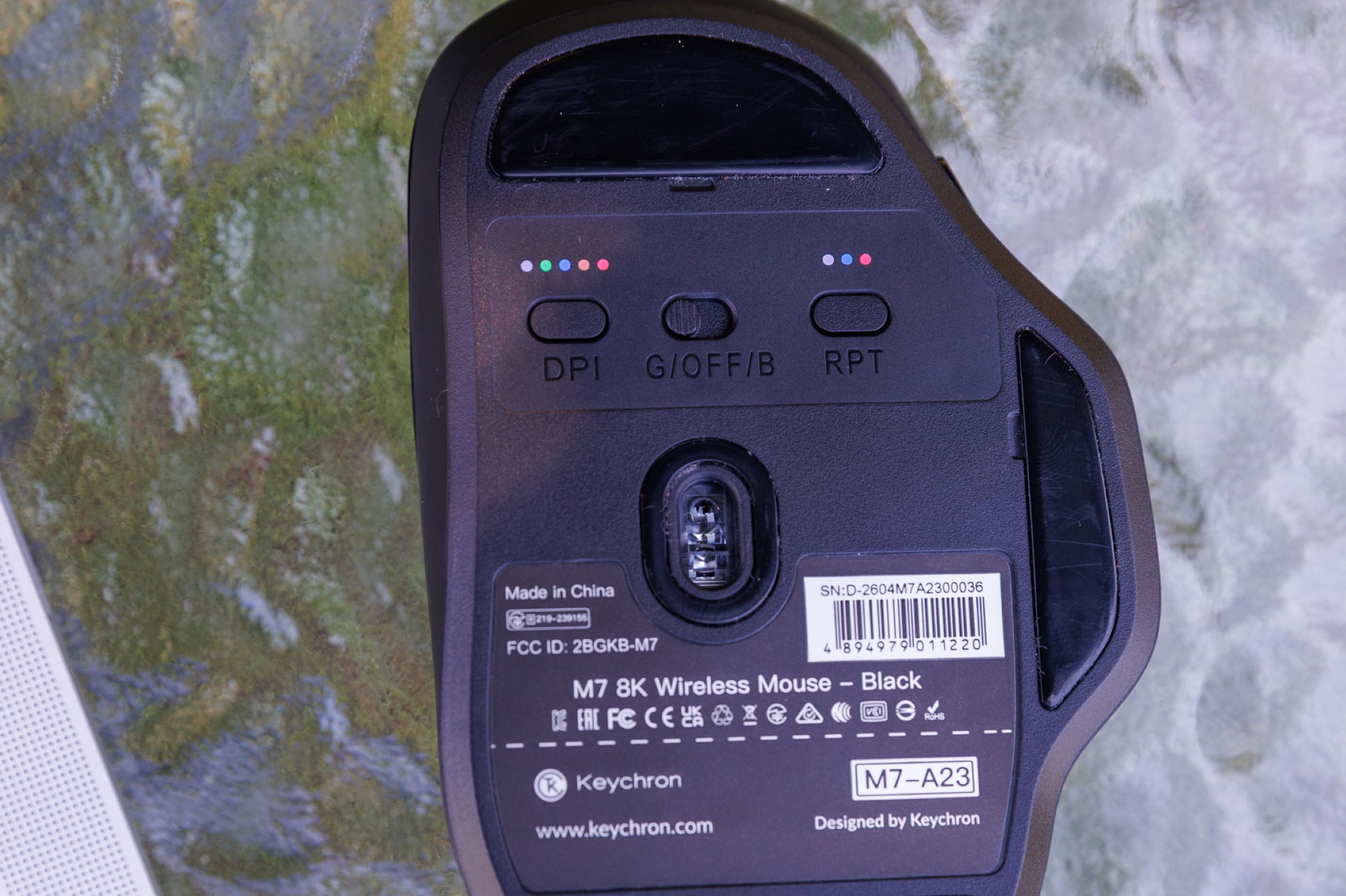 Keychron product detail photographed during testing