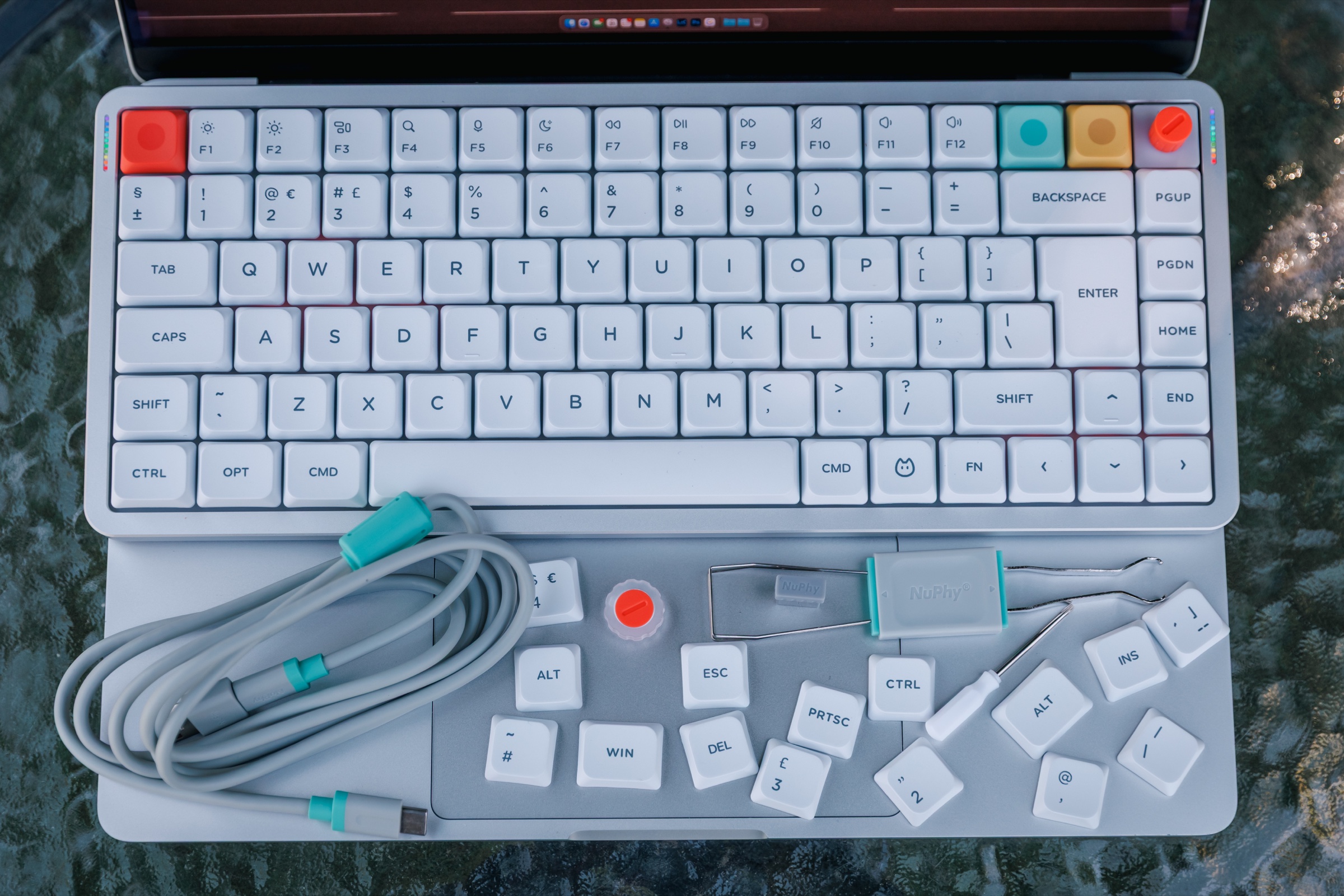 NuPhy Air75 V3 photographed during testing